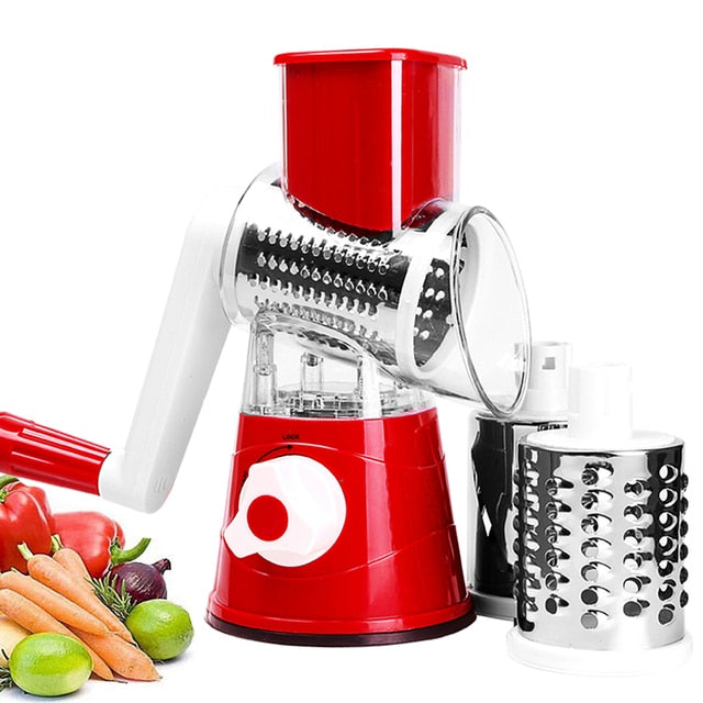 Rotary Handle Cheese Grater/Vegetable Slicer