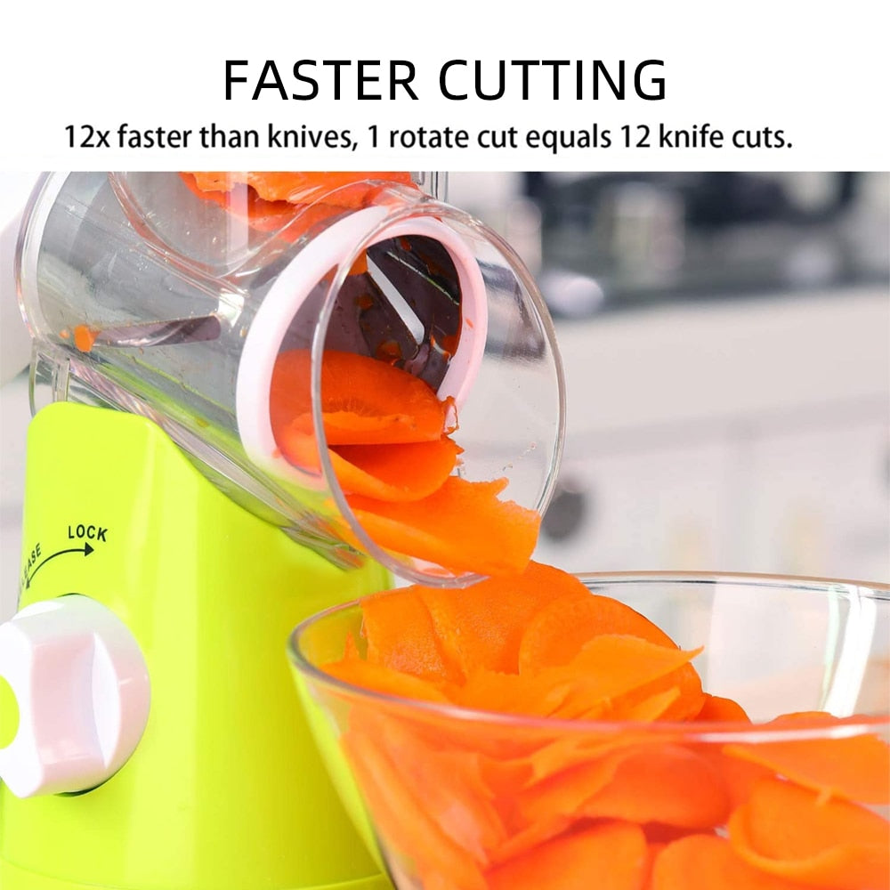 Rotary Handle Cheese Grater/Vegetable Slicer