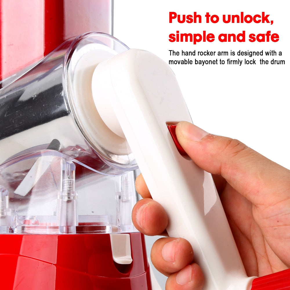Rotary Handle Cheese Grater/Vegetable Slicer