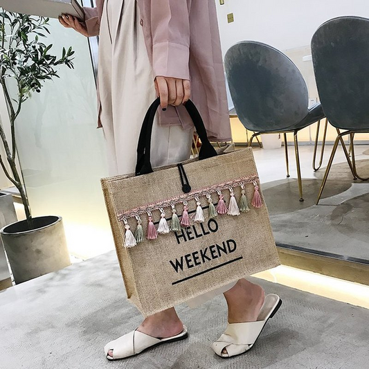 Chic Hello Weekend Tote/Beach Bag