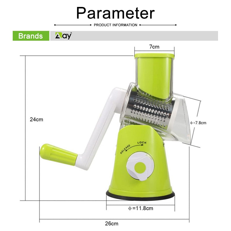 Rotary Handle Cheese and Vegetable Grater